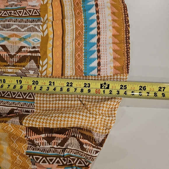 Savanna Jane Womans 1X Yellow Print Top - Picture 5 of 6